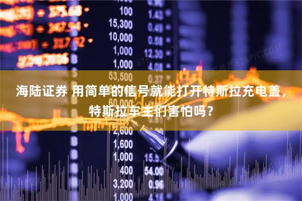 海陆证券 用简单的信号就能打开特斯拉充电盖，特斯拉车主们害怕吗？