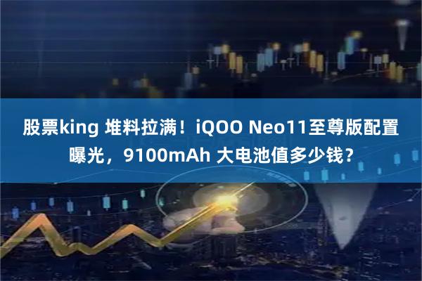 股票king 堆料拉满！iQOO Neo11至尊版配置曝光，9100mAh 大电池值多少钱？